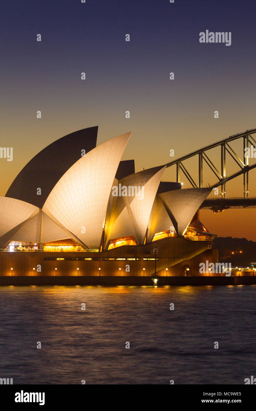 Sydney Opera House And Sydney Harbour Bridge In Australia With Copy Space For Editorial Layout Stock Photo Alamy