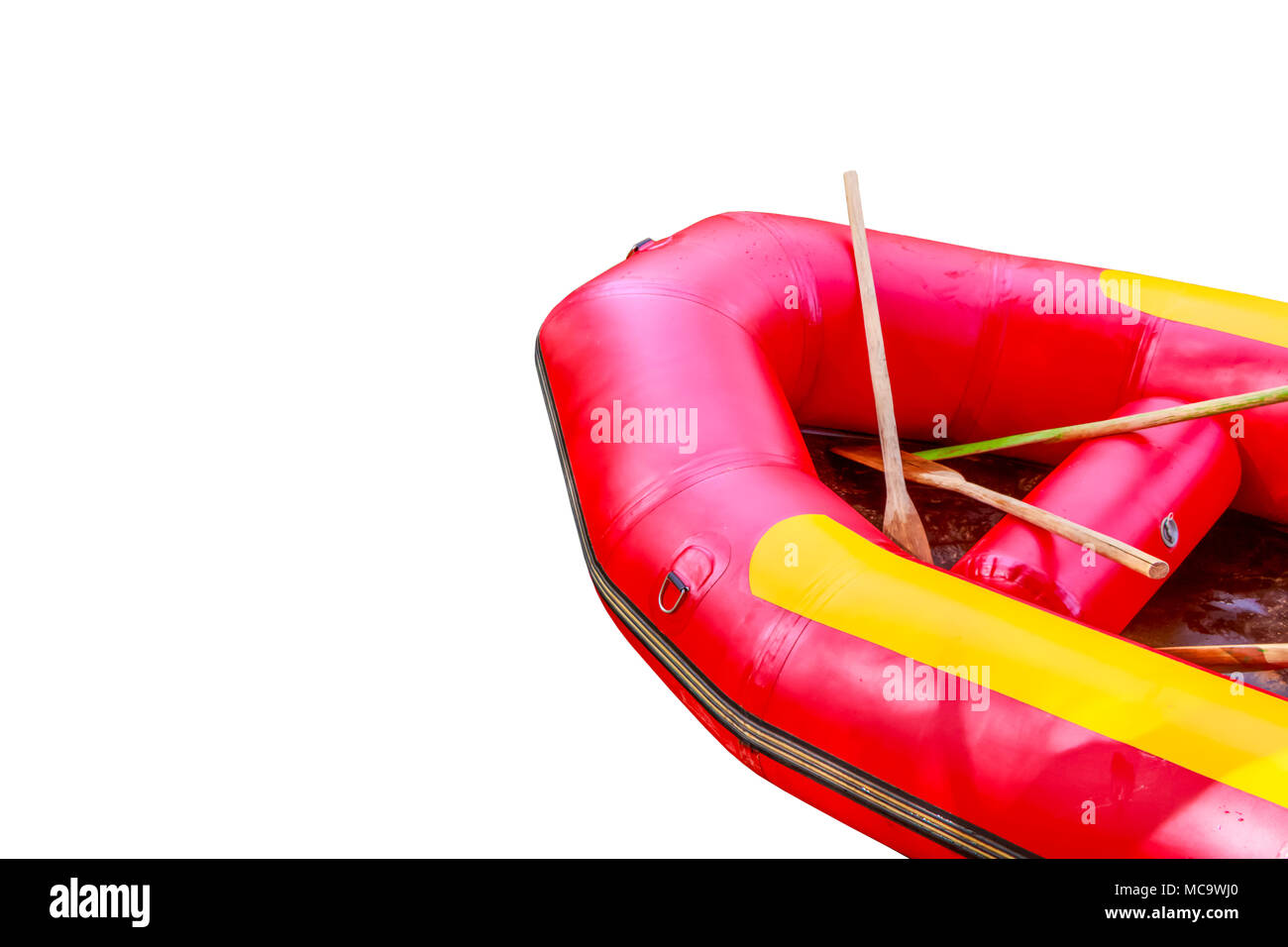 kayaking boat for travel in the river close up Stock Photo