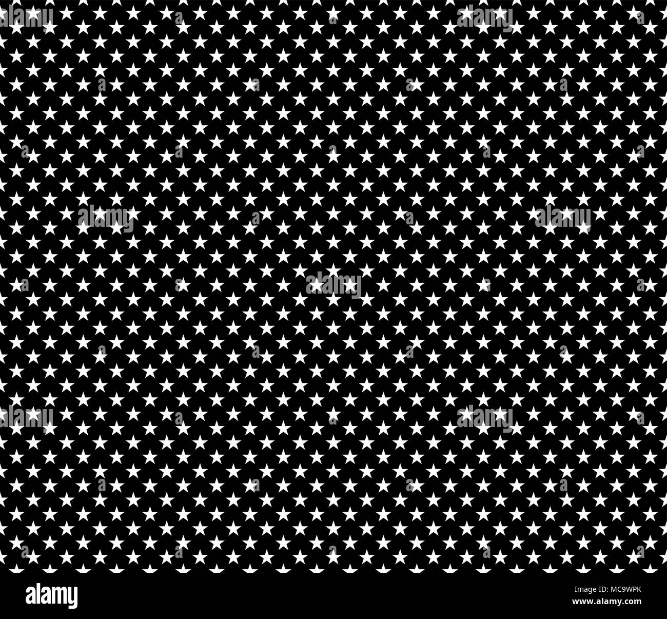 Seamless pattern white stars on black background. Vector illustration ...