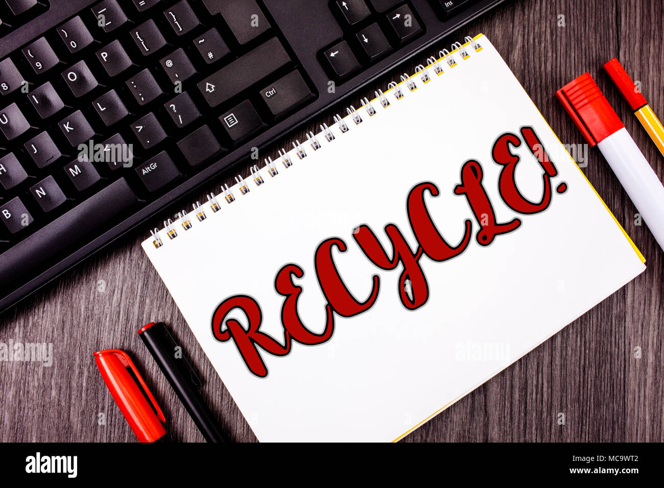 Text sign showing Recycle Motivational Call. Conceptual photo ...