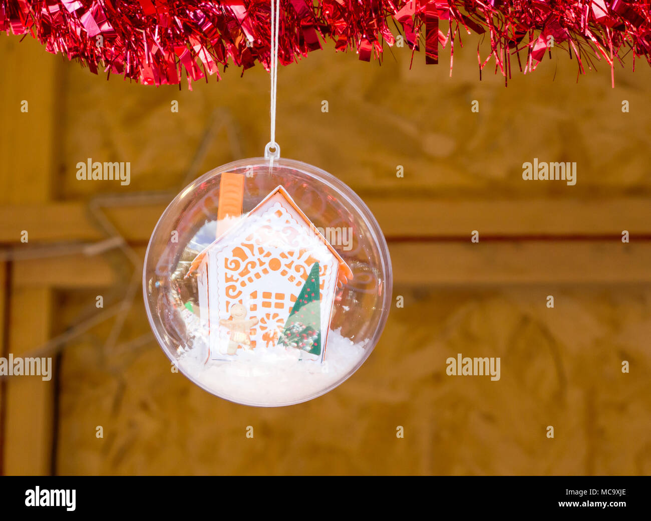 Christmas tree clear glass baubles hi-res stock photography and images ...