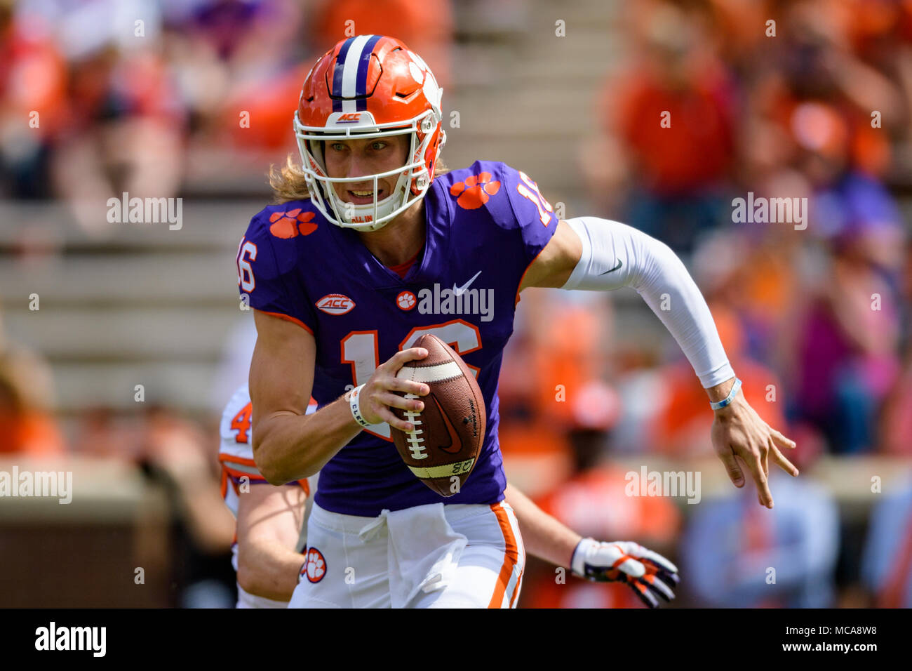 Clemson Qb Trevor Lawrence 16 During The Clemson Football