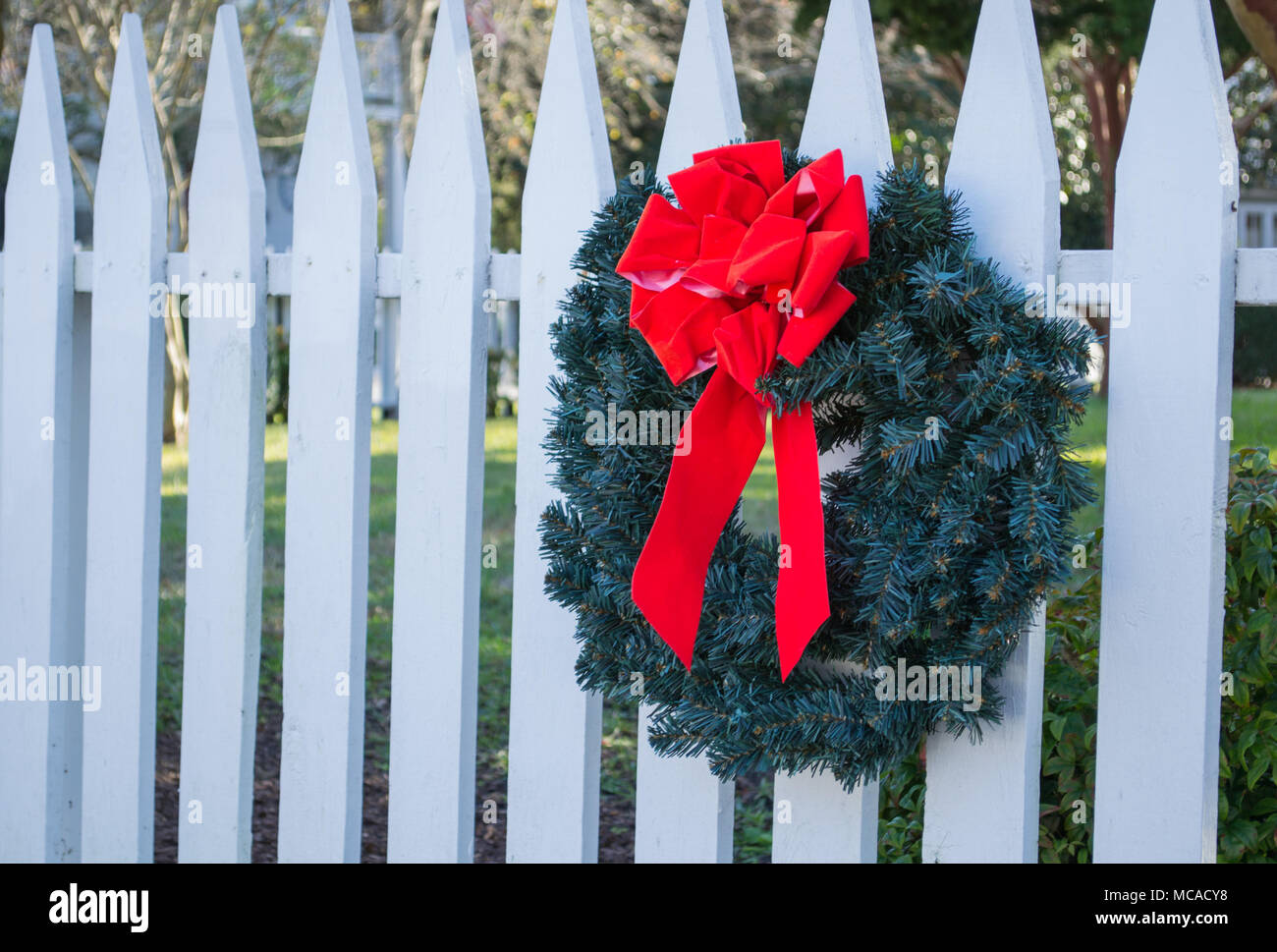 Christmas in downtown, historic small waterfront town in eastern North