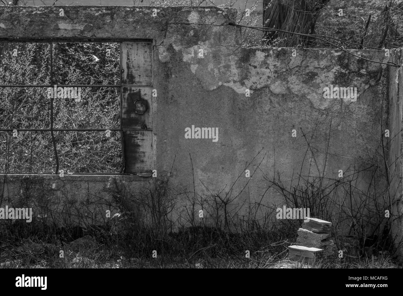 Photo of a ruined old building. Stock Photo