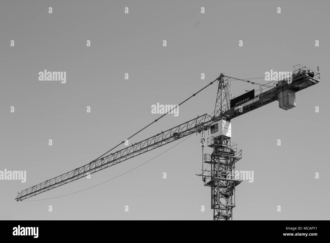 Construction crane Black and White Stock Photos & Images - Alamy