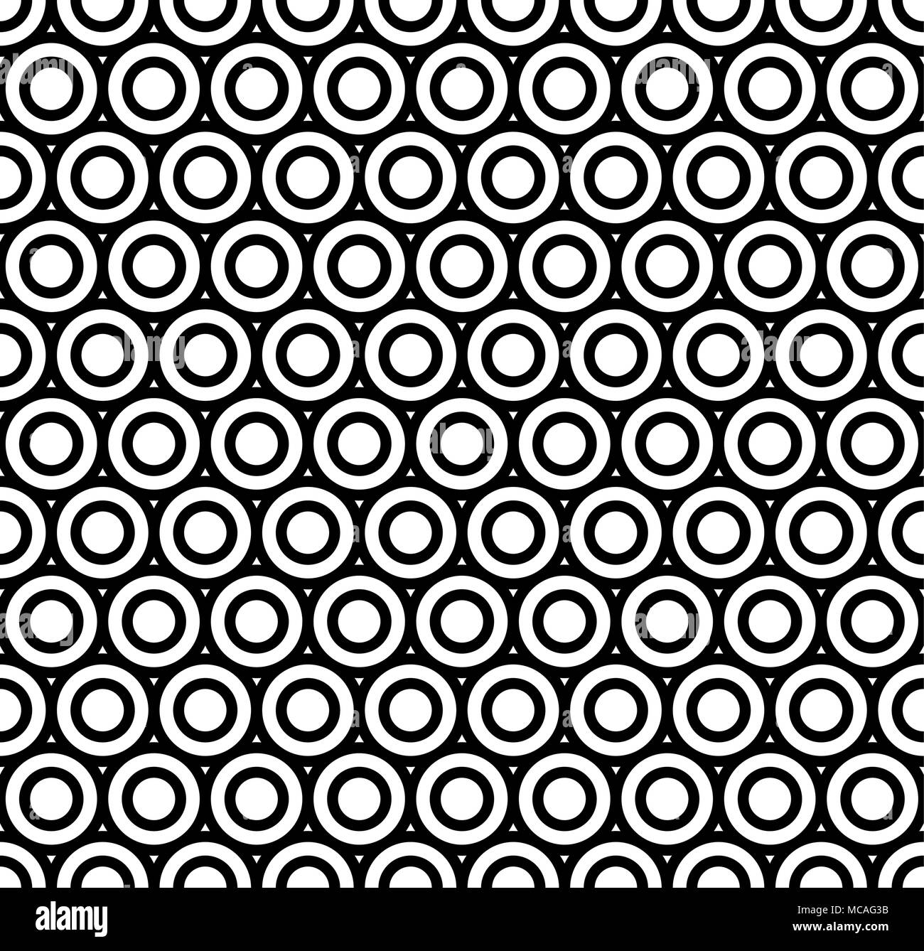 lektie Monopol Brokke sig Modern repeating seamless pattern of repeat round shapes. Black and white  circle dot stylish texture. Geometric background. Vector illustration Stock  Vector Image & Art - Alamy