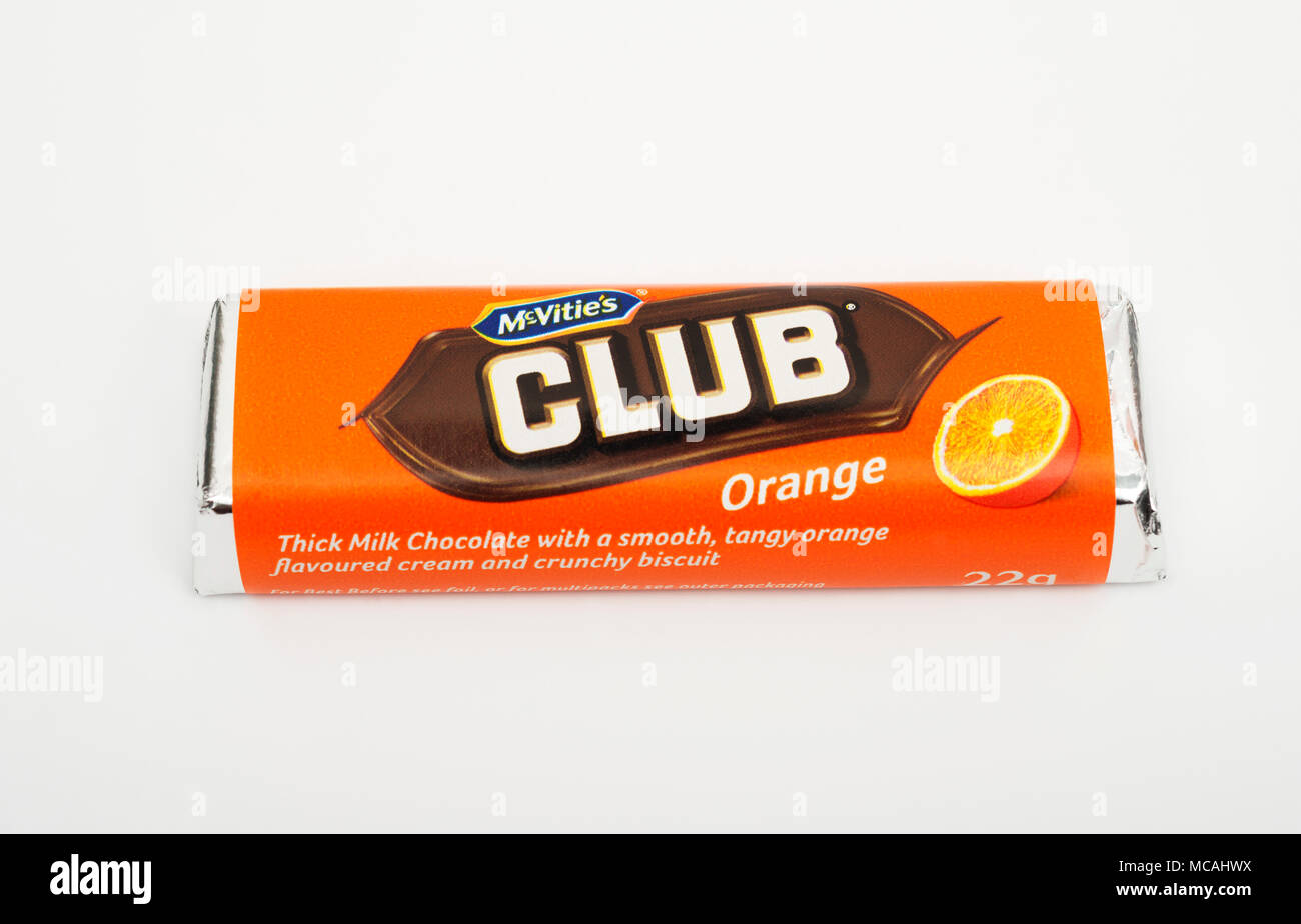 Mcvities club orange chocolate biscuit hi-res stock photography and images  - Alamy