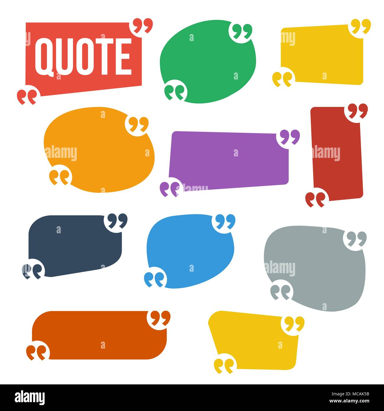 Quote Frame Set Vector. Frame For Text Comment Template. Isolated