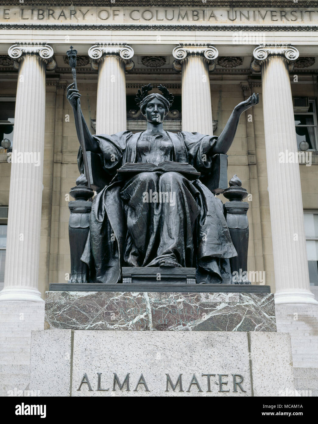Alma Mater Is The Name Given To A Sculpture Of The Goddess Athena By Daniel Chester French On The Outdoor Steps Leading To Low Memorial Library On The Campus Of Columbia University