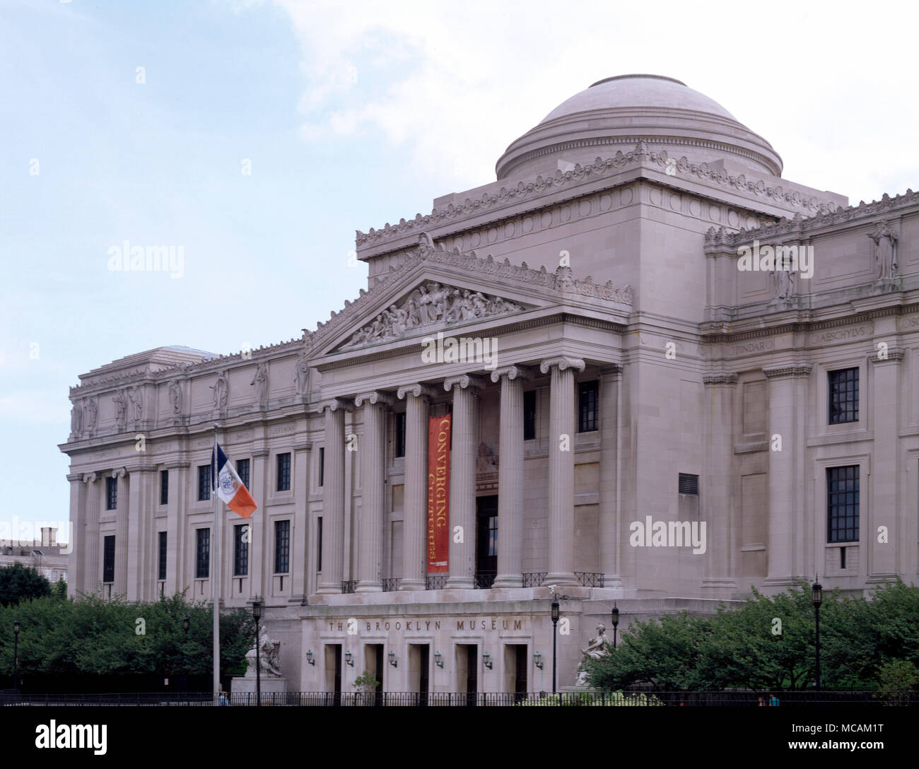 Art museum located in the New York City borough of Brooklyn. At 560,000 square feet , the museum is New York City's second largest in physical size and holds an art collection with roughly 1.5 million works Stock Photo