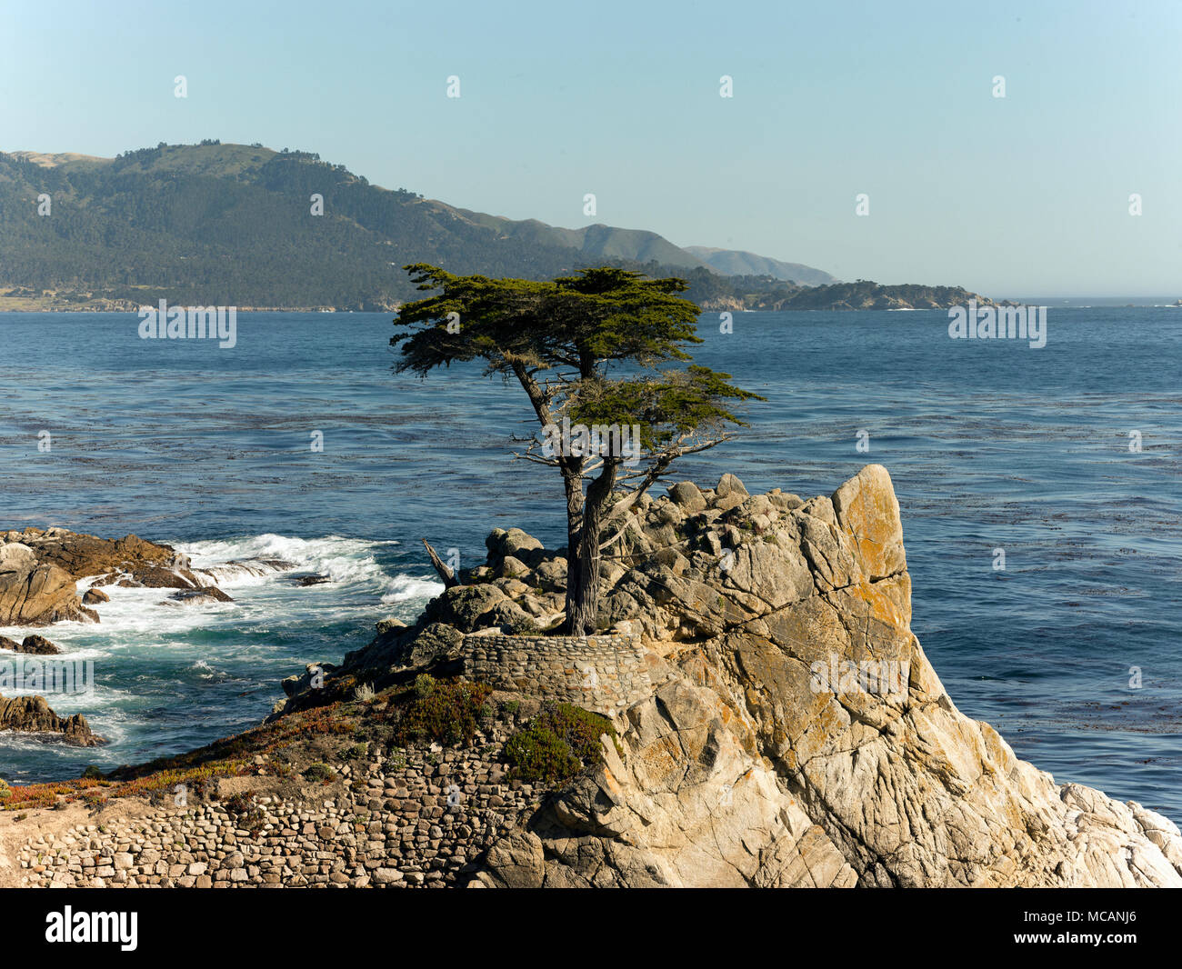 Views from 17-Mile Drive, a scenic road through Pacific Grove and Pebble Beach on the Monterey Peninsula in California Stock Photo