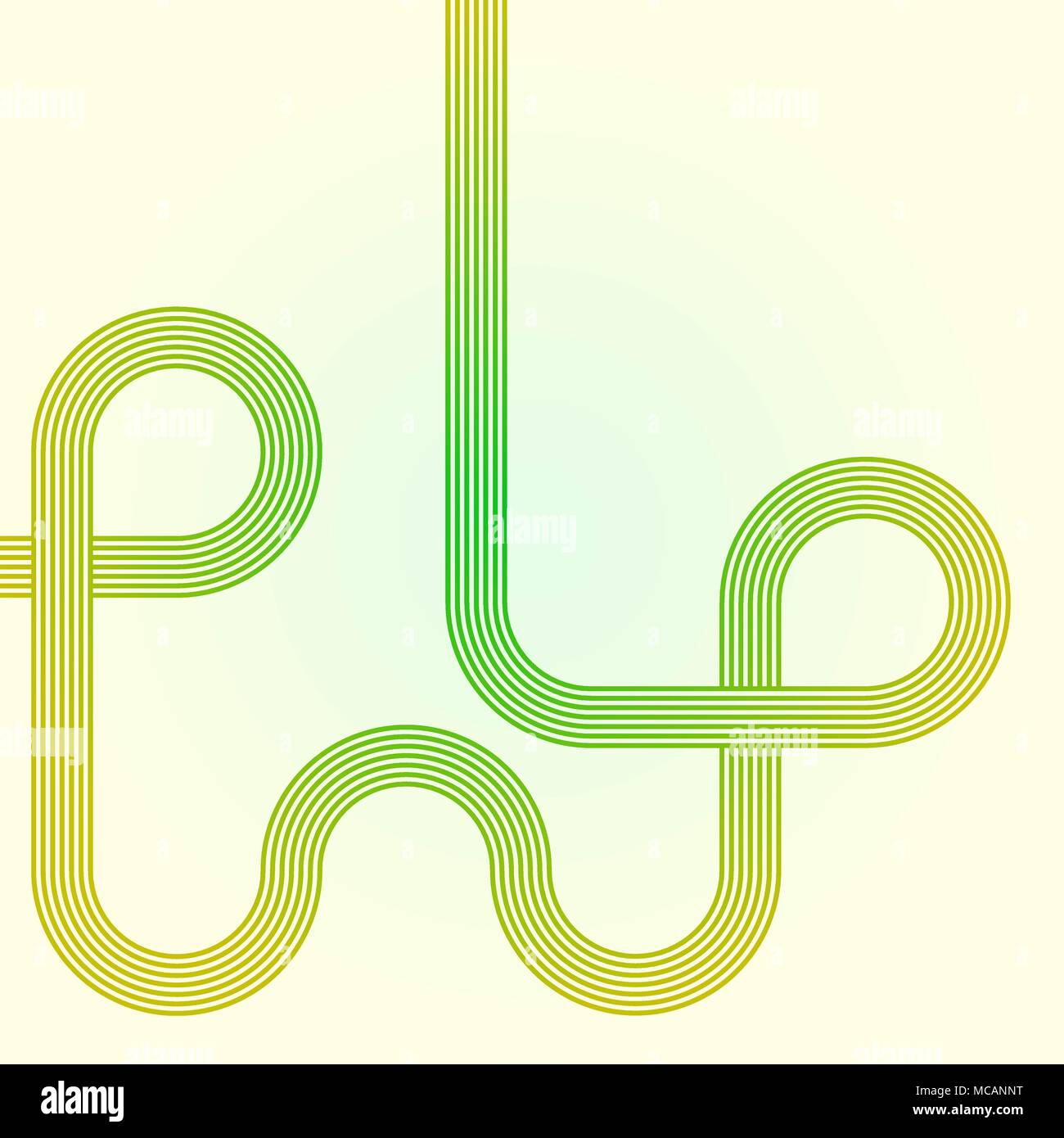 abstract vector background with stripes pattern - yellow and green Stock Vector