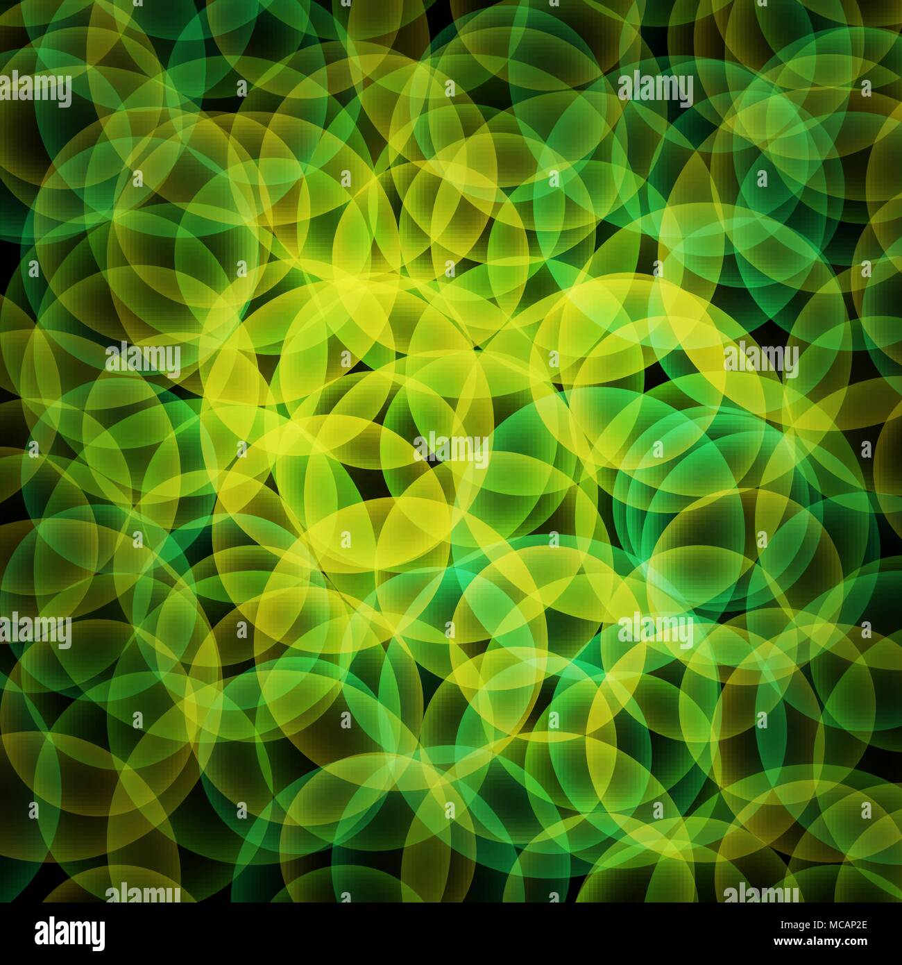 abstract vector glowing background with bright circles - yellow and ...
