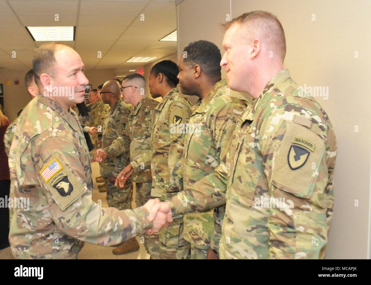 Fort Drum Garrison Command Sgt. Maj. Ryan Alfaro was among the senior leaders, colleagues