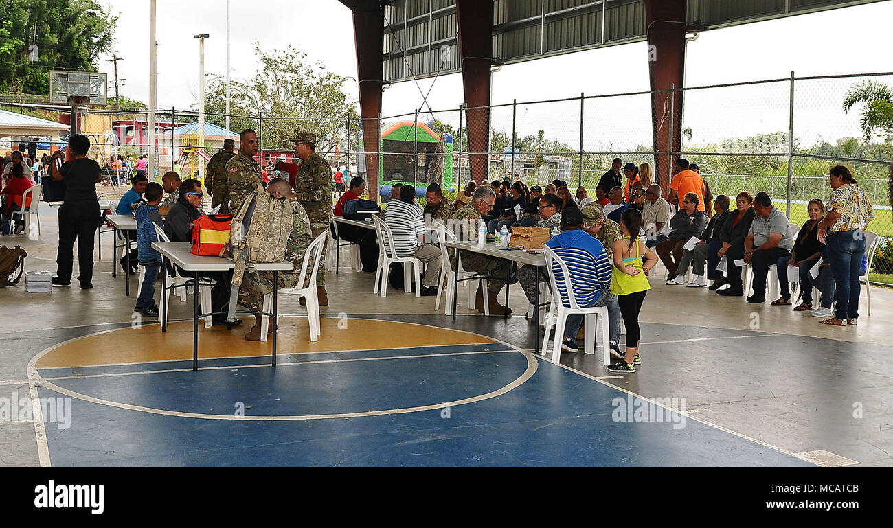 The Puerto Rico National Guard along with the Puerto Rico State Guard's  900th Medical Group and several other support institutions visited the Jorge  B. “Jamito” Rivera Landau Sports Complex in Barrio Cedro