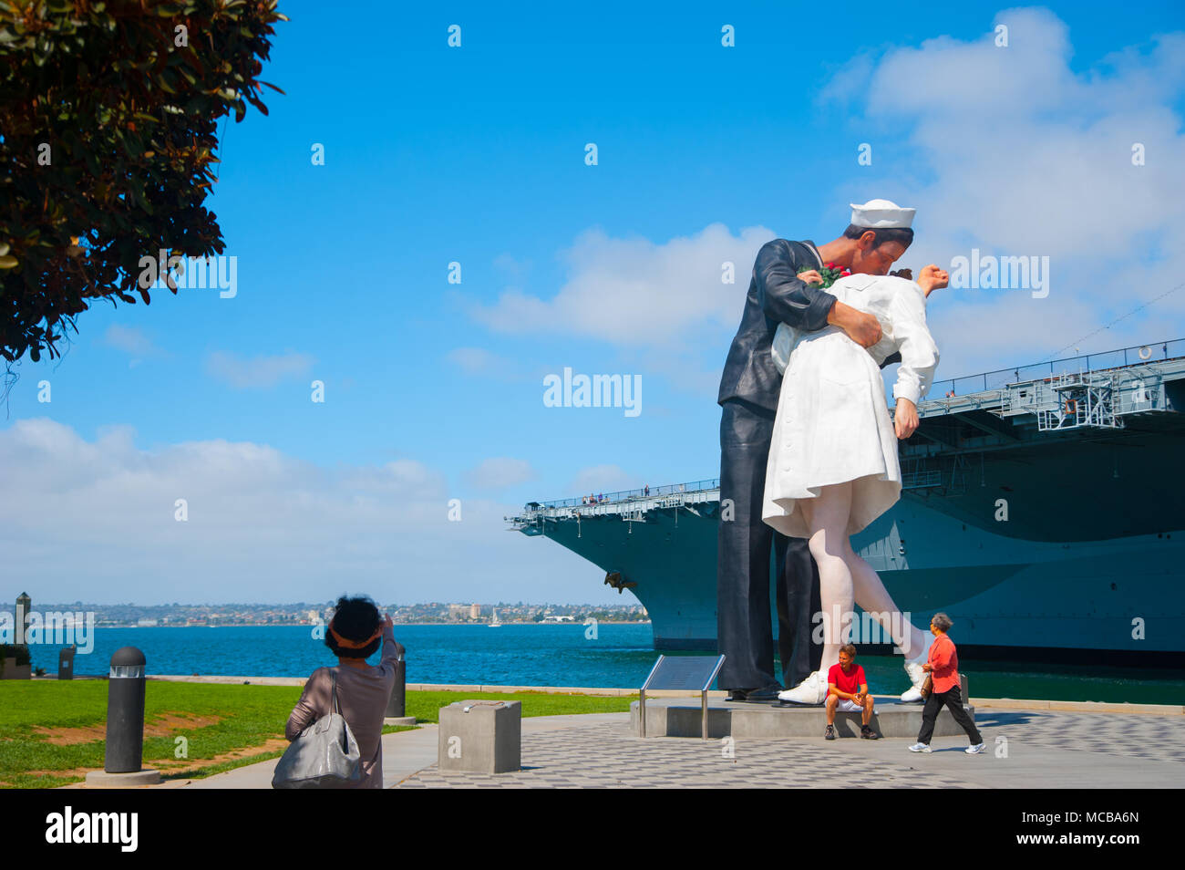 Unconditional Surrender Statue at the Tuna Harbor Park in San Diego