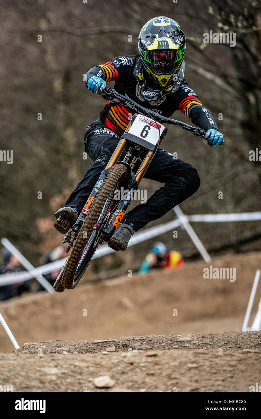 British downhill mountain biker Danny Hart who currently rides for Madison Saracen. Hart won the 2011 and 2016 UCI Mountain Bike World Championship Stock Photo Alamy
