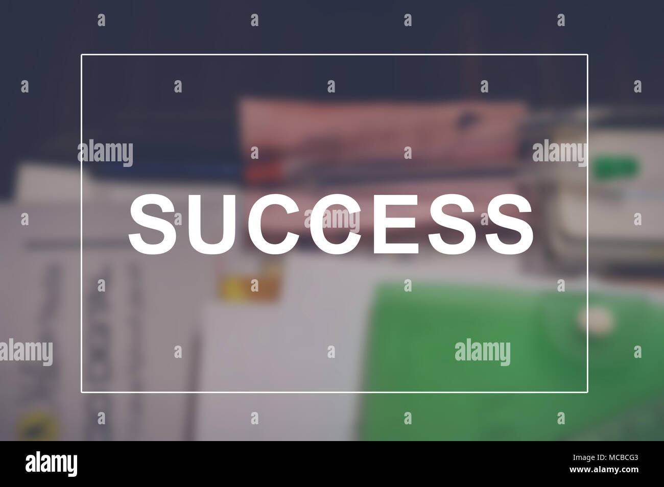 Success word with business blurring background Stock Photo - Alamy
