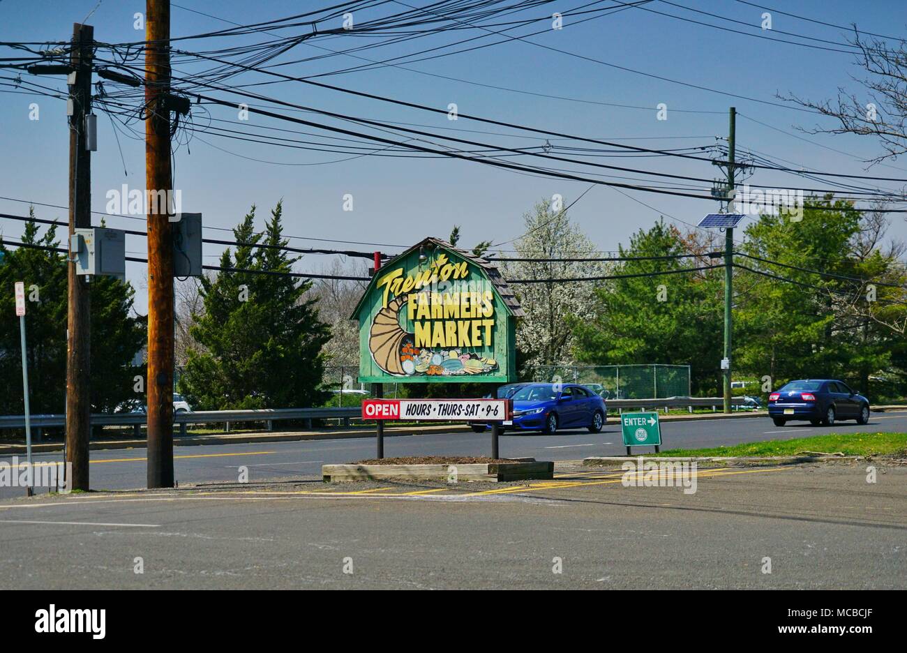 TRENTON, NJ View of the Trenton Farmers Market, a fresh fruit and