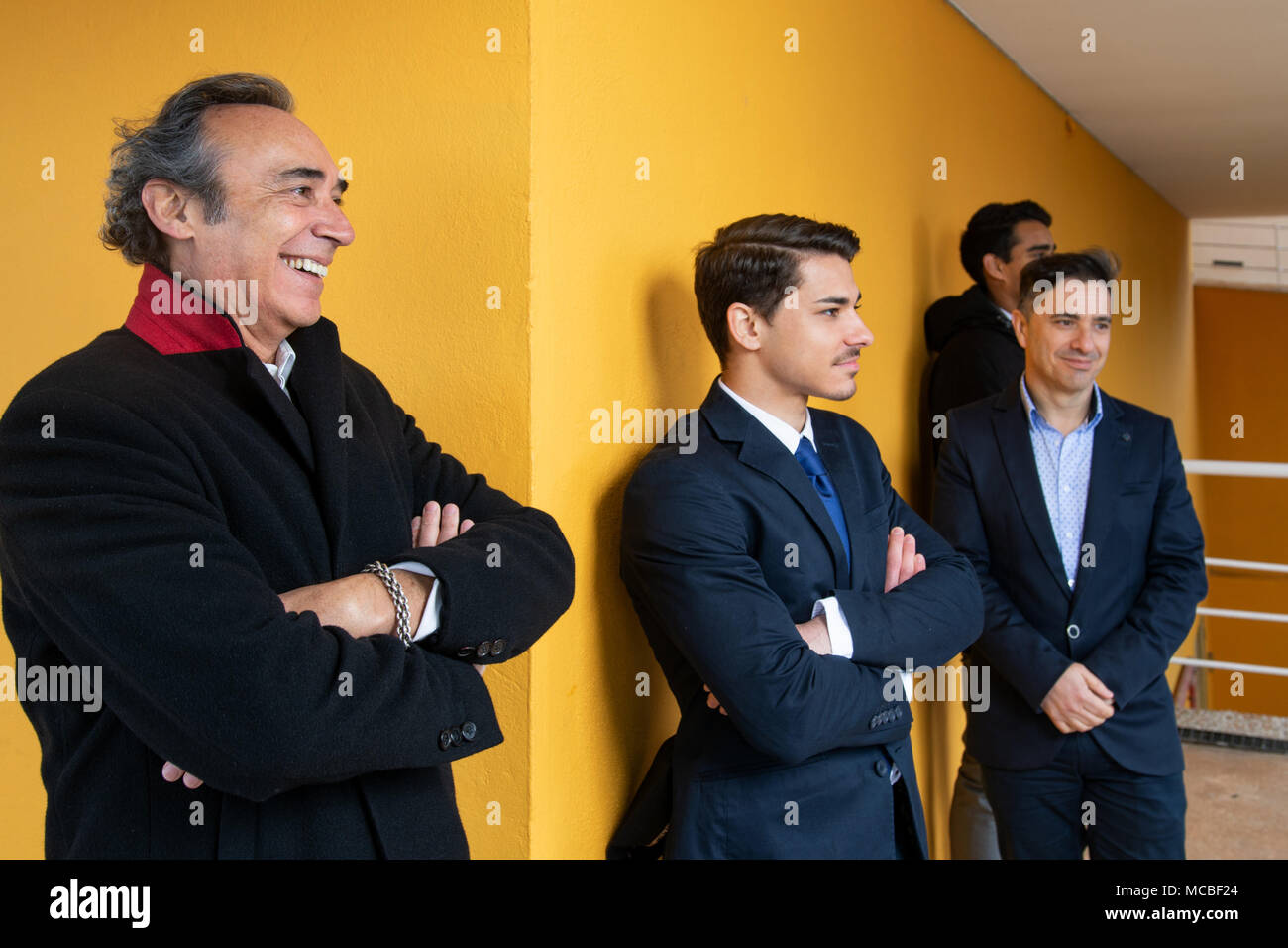 Group of Business man with suit in outdoor ambient Stock Photo - Alamy