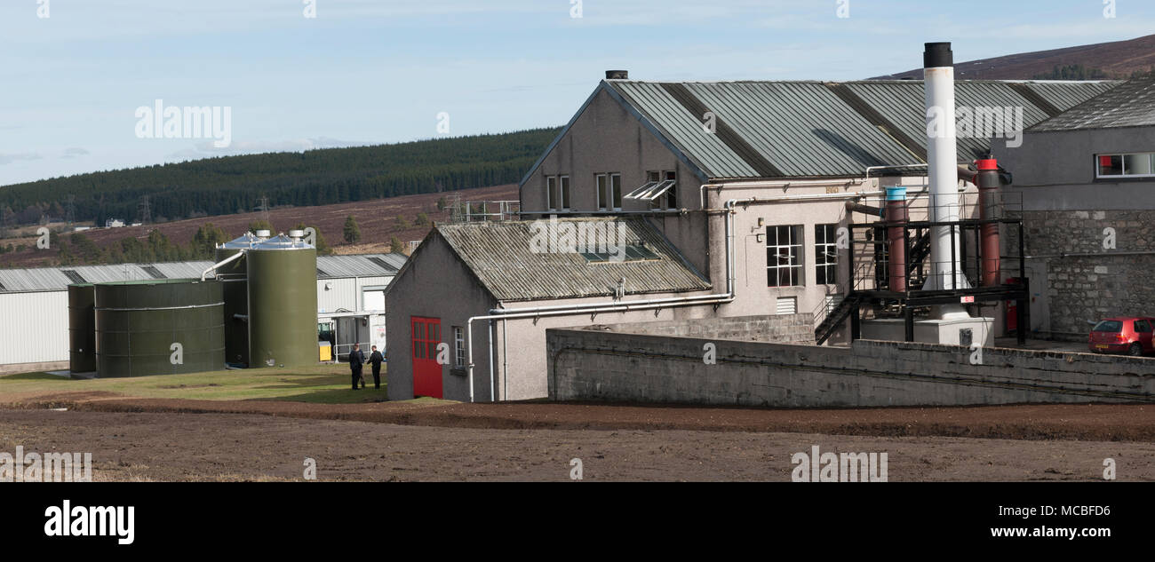 Glenfarclas Whisky Distillery, Ballindalloch, Speyside, Banffshire, Scotland, UK. Stock Photo
