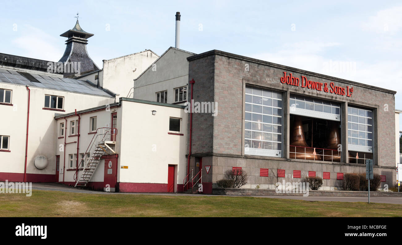 Craigellachie Whisky Distillery - John Dewar & Sons Ltd - Craigellachie, Moray, Scotland, UK Stock Photo