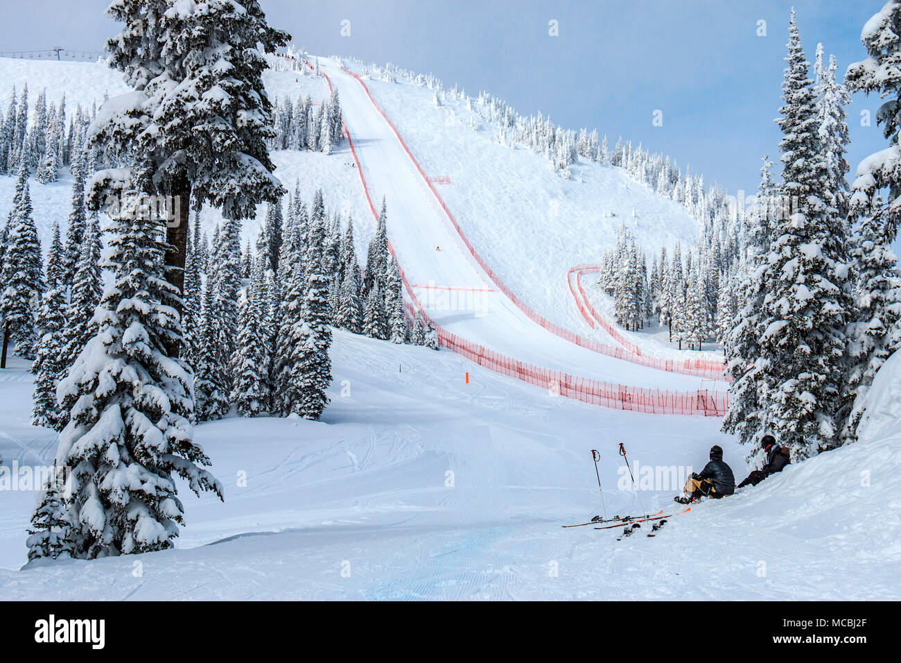 FIS Speed World Cup downhill ski race at Sun Peaks Resort in British