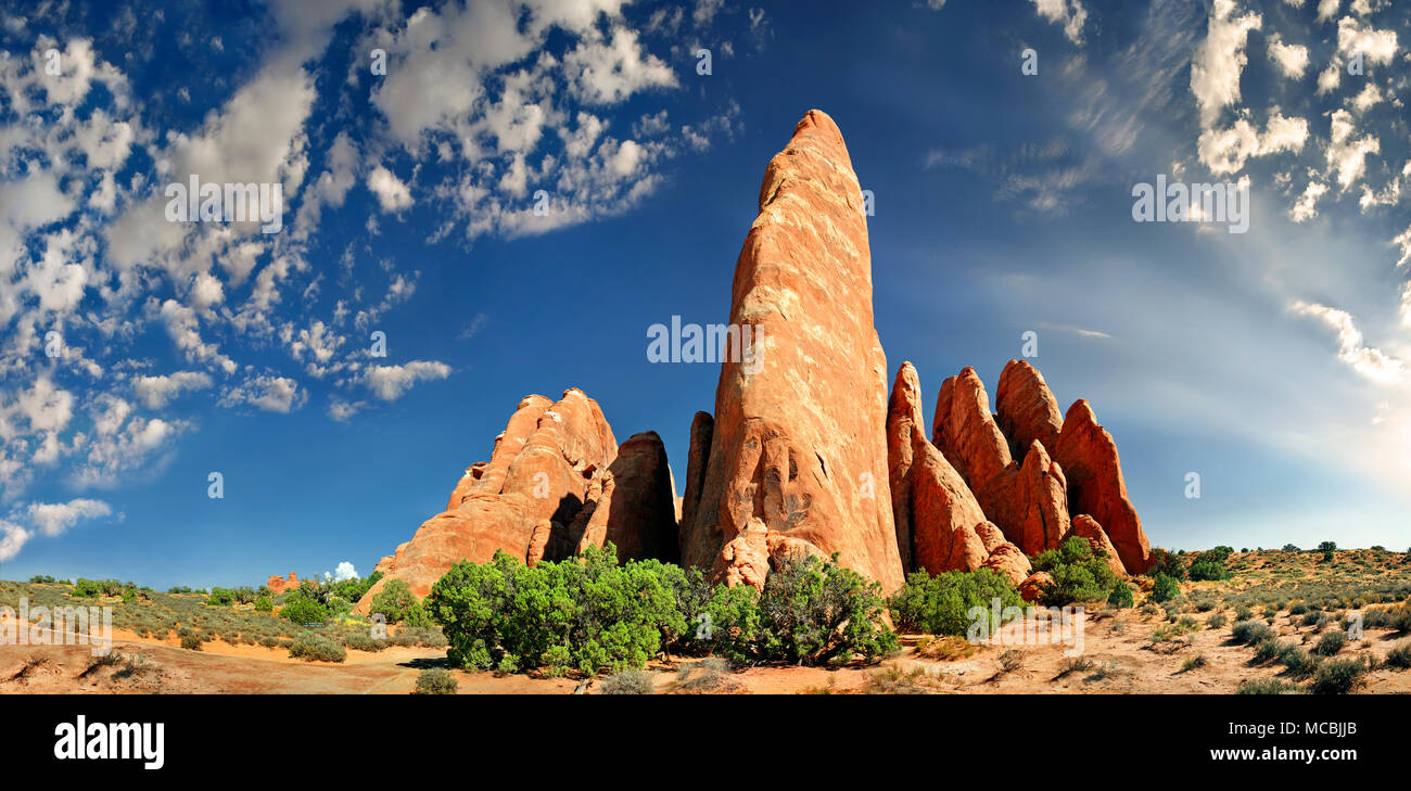 Sand Dune Arch Red Sandstone Erosion Formed Stone Column Arches