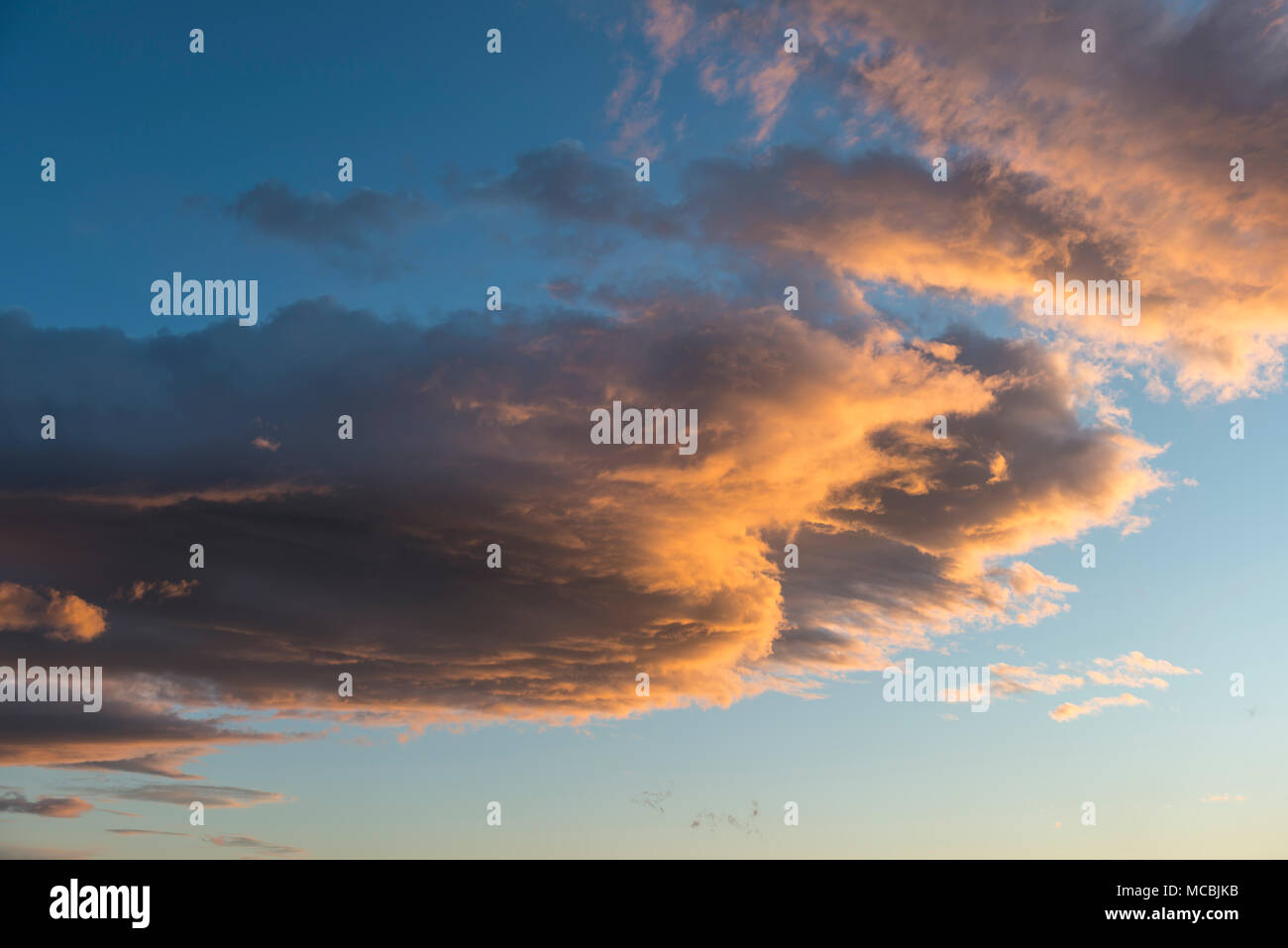 Clouds in the evening sky, dramatic atmosphere Stock Photo