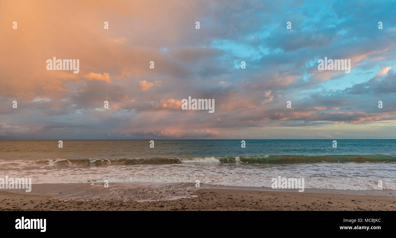 Sandy beach sky sunset beach hi-res stock photography and images - Alamy