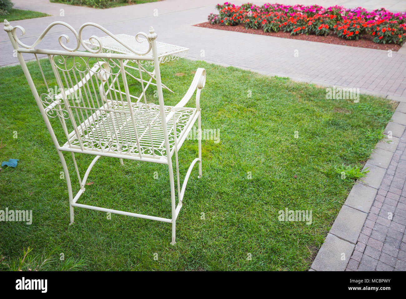 Rattan Garden Furniture Stock Photos & Rattan Garden Furniture Stock