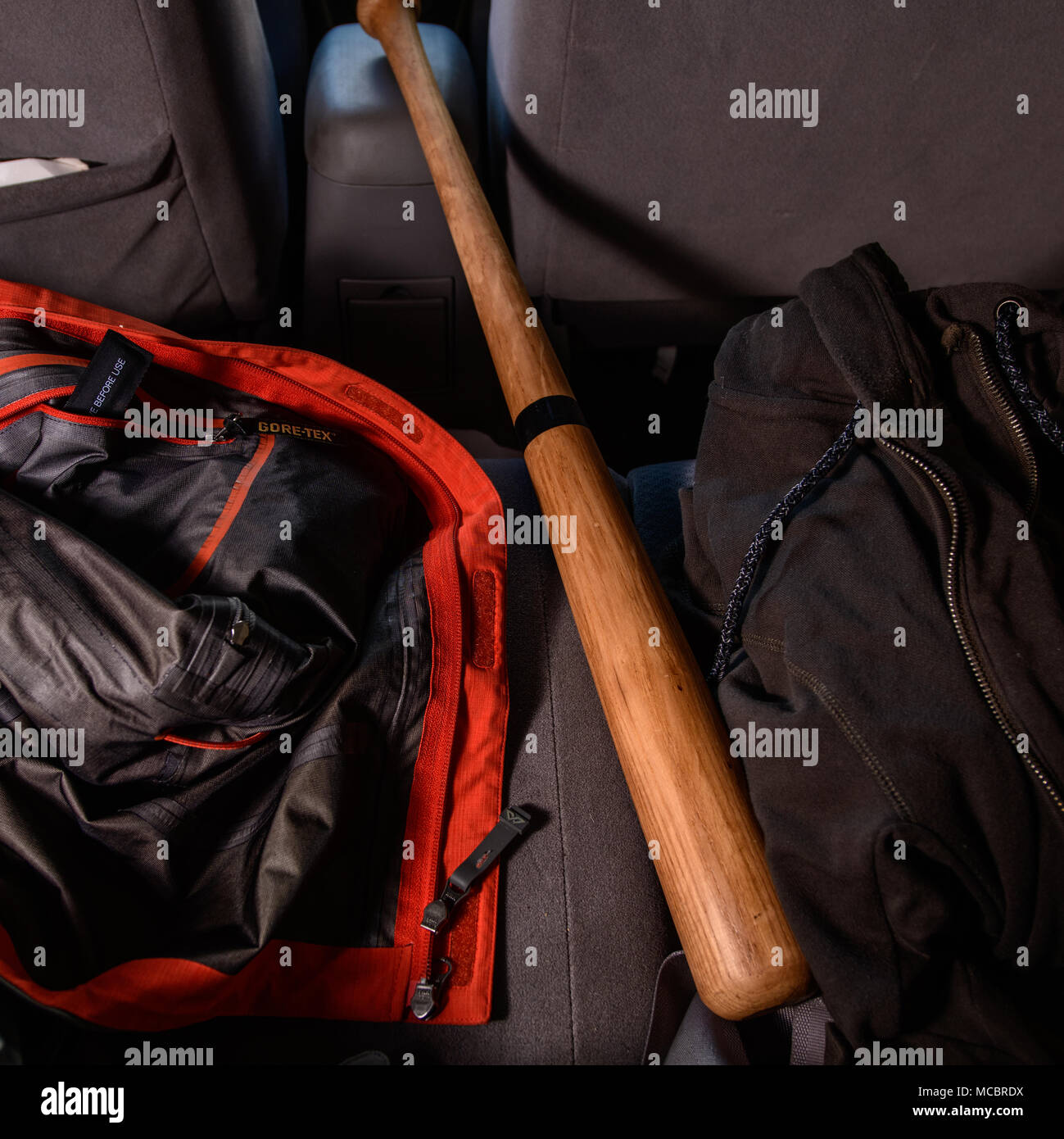 Baseball bat defensive or offensive weapon Stock Photo Alamy