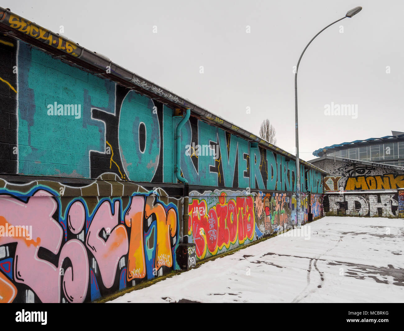 Skatepark Hollerich, Rue de l'Abattoir, Graffiti, Luxembourg City, Europe Stock Photo