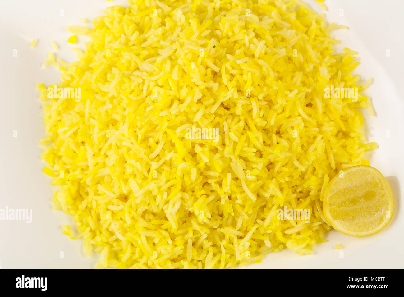 Indian traditional cuisine Yellow Rice with Lime Stock Photo Alamy