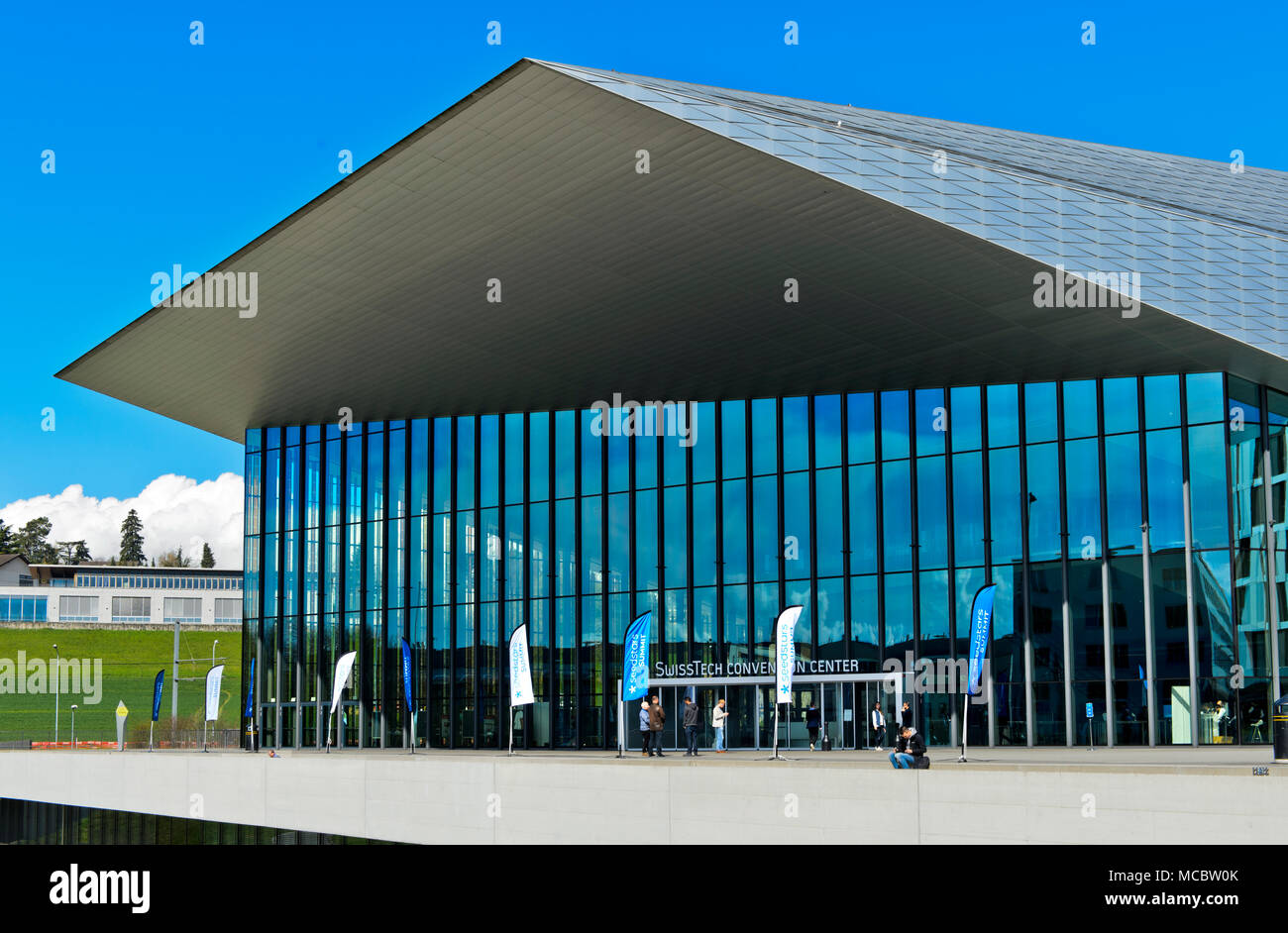 SwissTech Convention Center, École polytechnique fédérale de Lausanne, EPFL, Lausanne, Switzerland Stock Photo