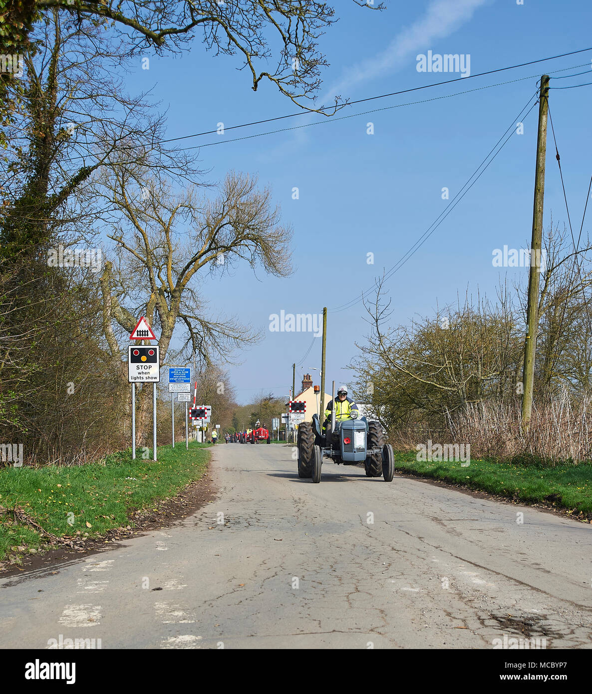 Old and Vintage Tractors on a Rally in the East Yorkshire Wolds