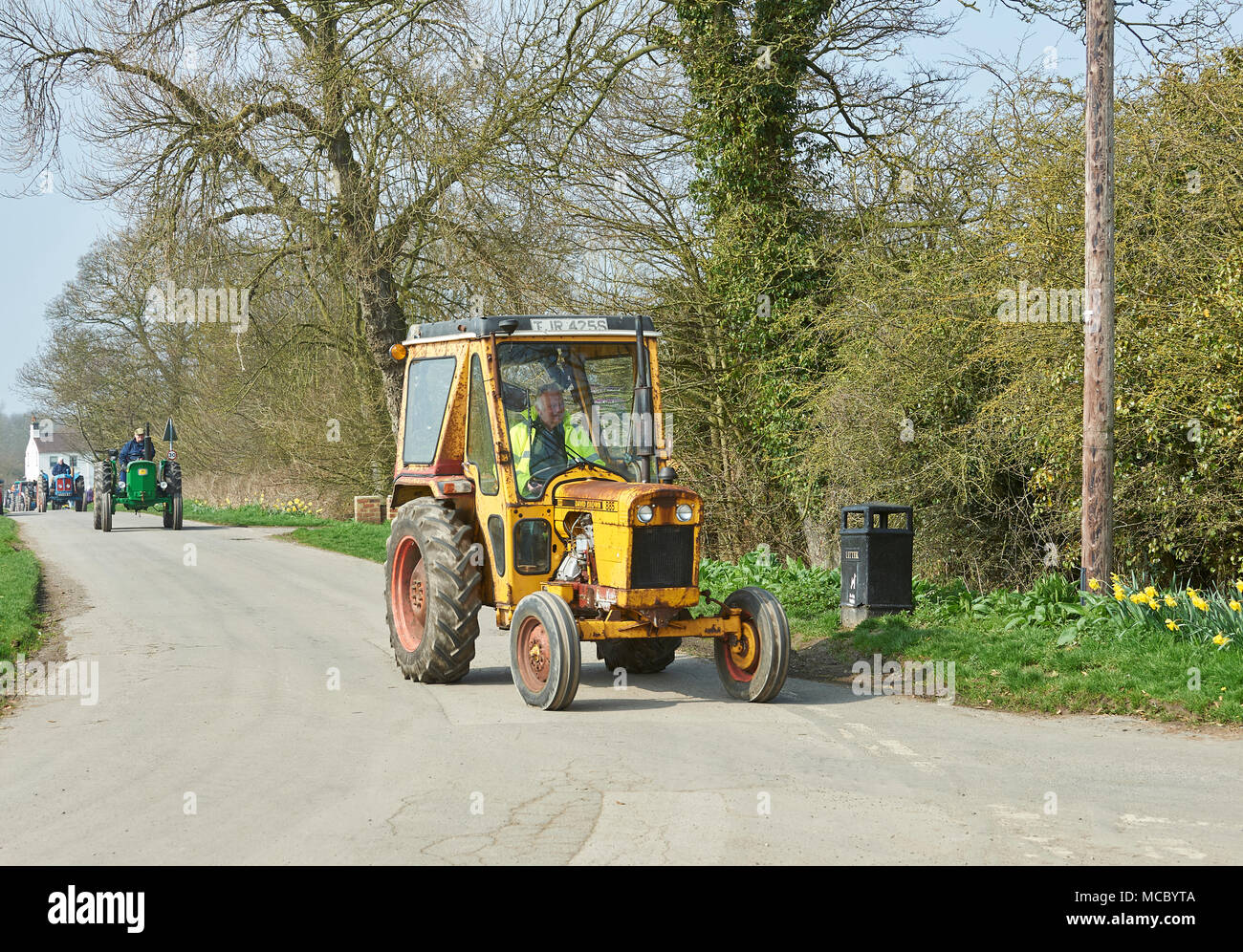 Old and Vintage Tractors on a Rally in the East Yorkshire Wolds