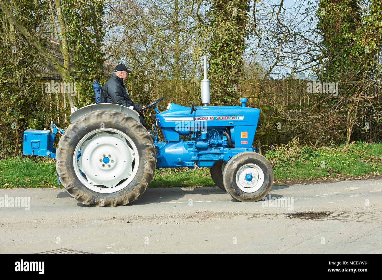 Old and Vintage Tractors on a Rally in the East Yorkshire Wolds