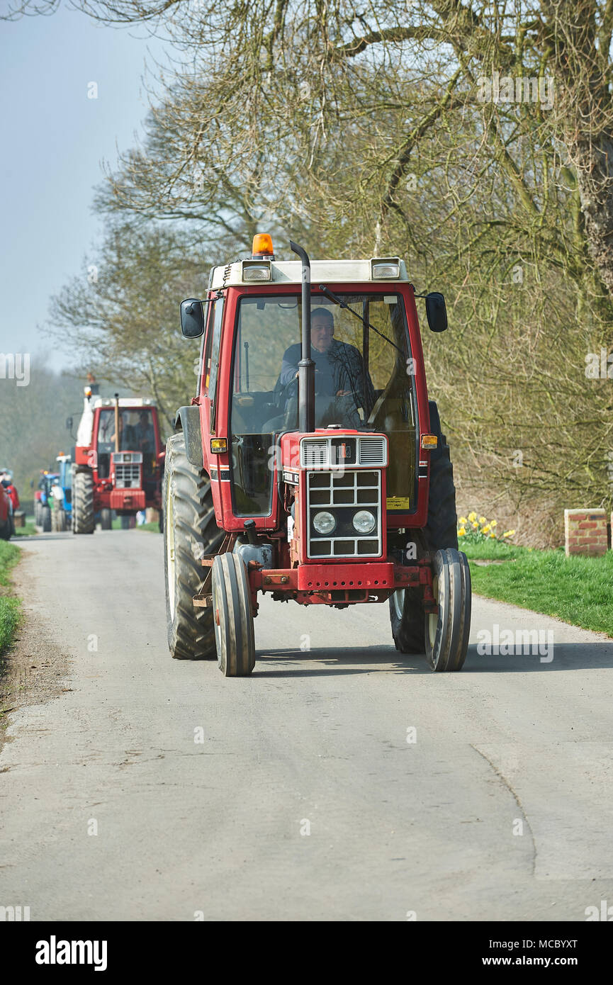 Old and Vintage Tractors on a Rally in the East Yorkshire Wolds