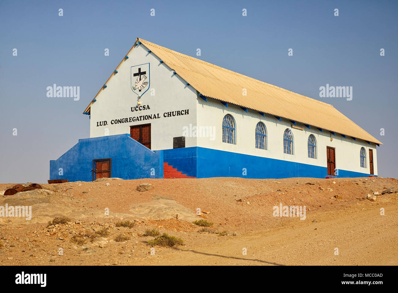 UCCSA Luderitz Congregational Church in Luderitz, Namibia, Africa Stock Photo