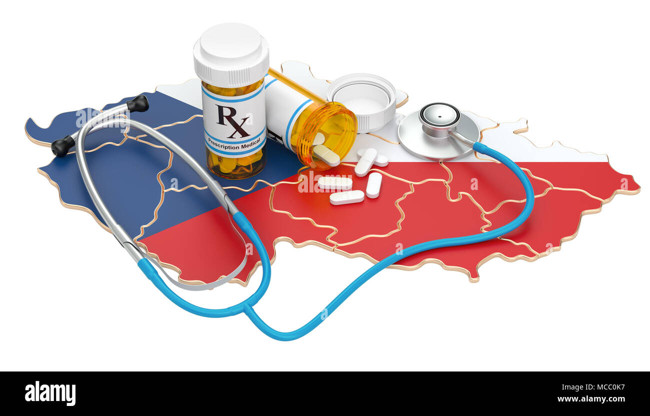Healthcare in Czech Republic concept, 3D rendering isolated on white