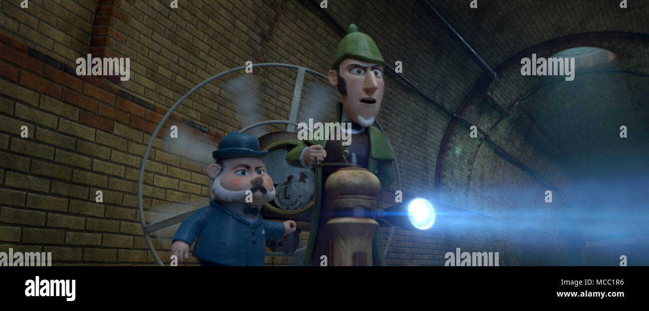 Sherlock Gnomes is an upcoming British-American 3D computer-animated fantasy romantic comedy mystery film that is being directed by John Stevenson. A sequel to 2011's Gnomeo & Juliet, the film stars the voices of James McAvoy, Emily Blunt and Johnny Depp.  This photograph is for editorial use only and is the copyright of the film company and/or the photographer assigned by the film or production company and can only be reproduced by publications in conjunction with the promotion of the above Film. A Mandatory Credit to the film company is required. The Photographer should also be credited when Stock Photo
