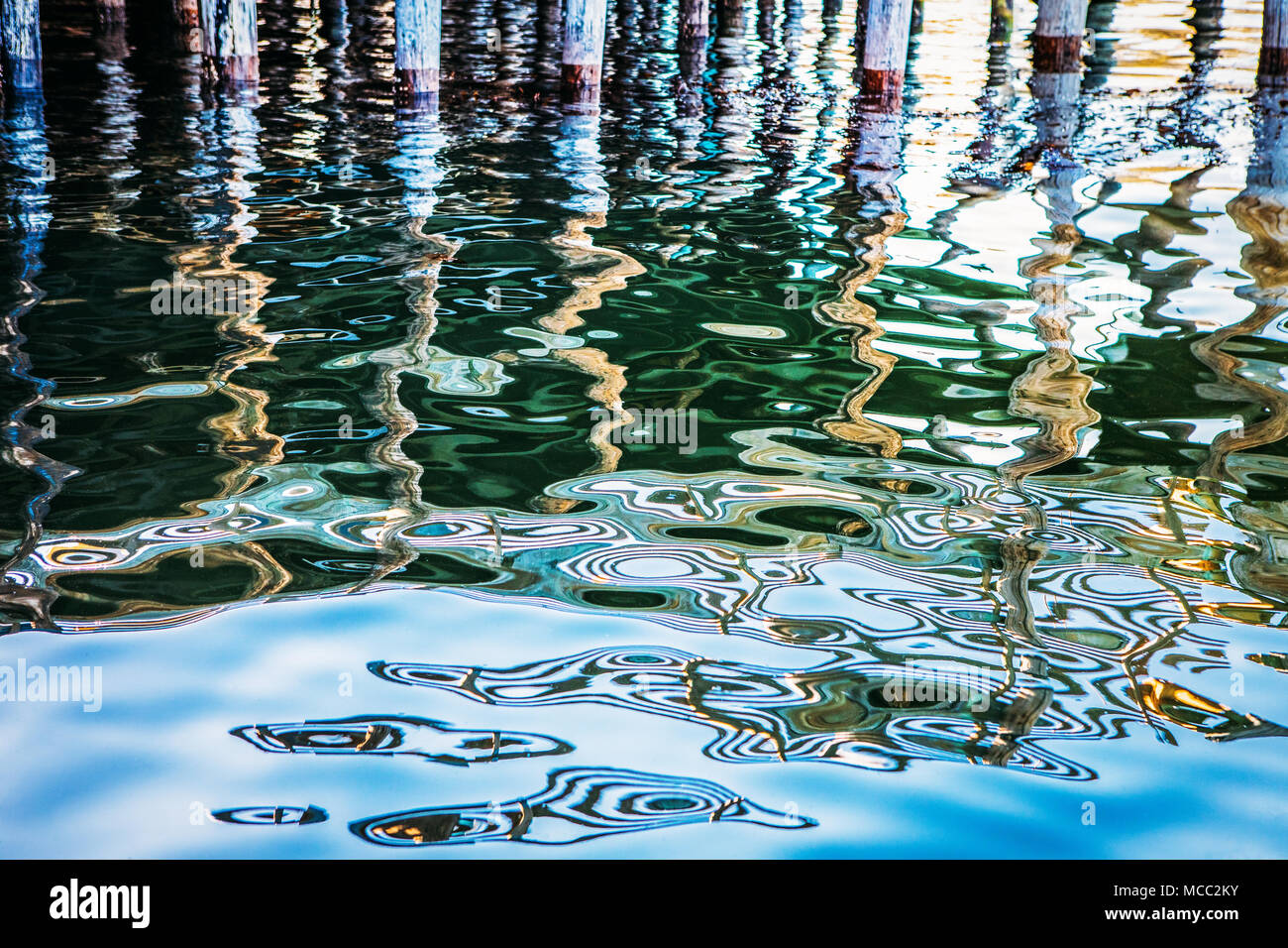 Under the Pier Abstract Stock Photo