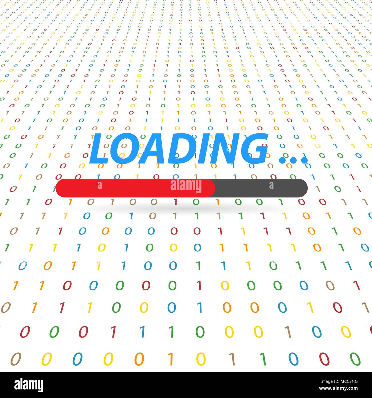 Loading data digital on the computer. Vector illustration Stock Vector ...
