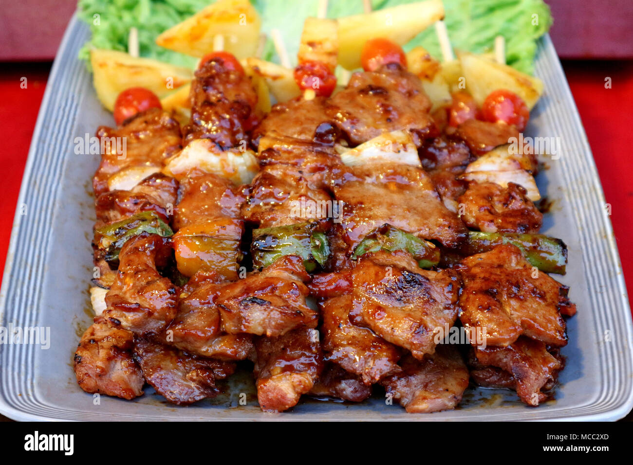 Bar-B-Q/BBQ/Barbecue - Street Food In Thailand Stock Photo