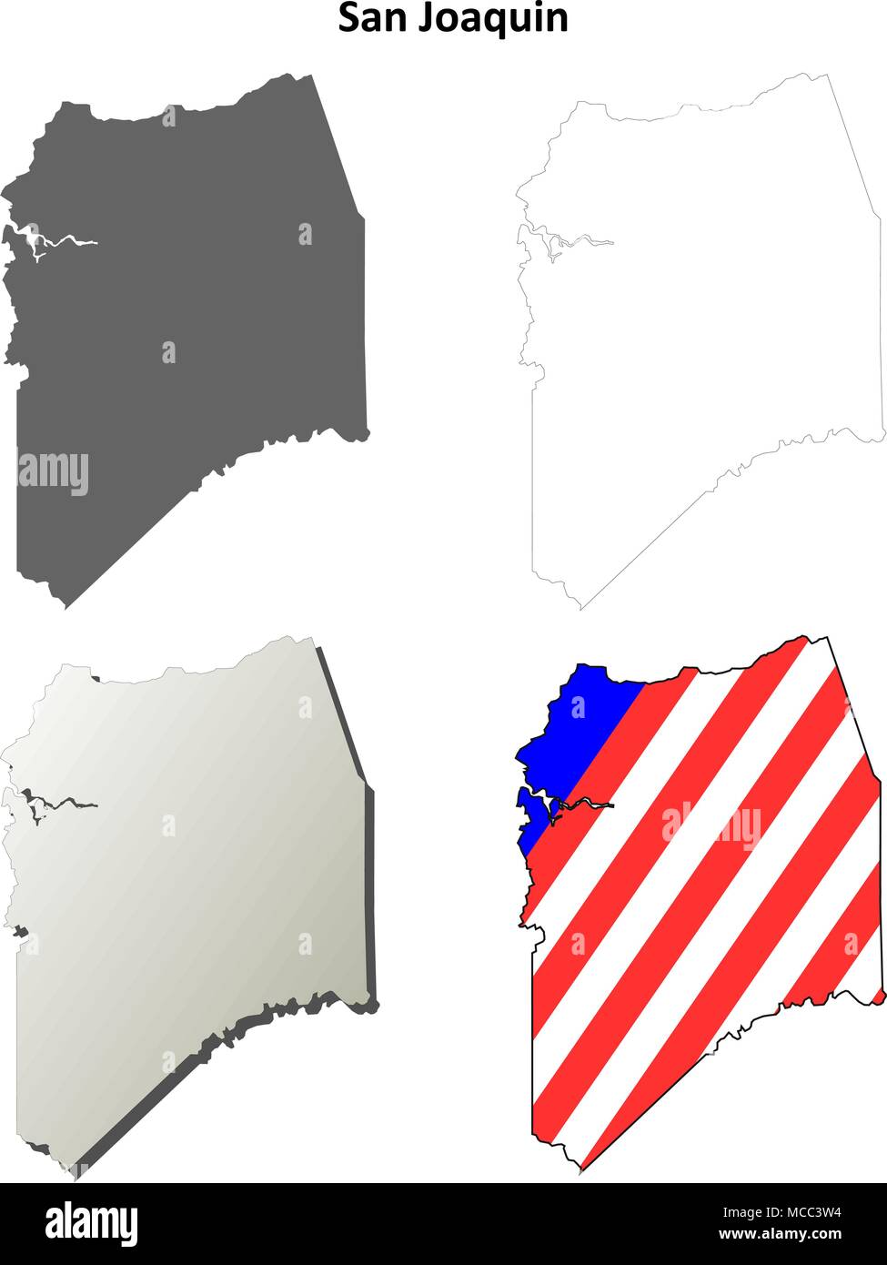 San joaquin map Stock Vector Images - Alamy