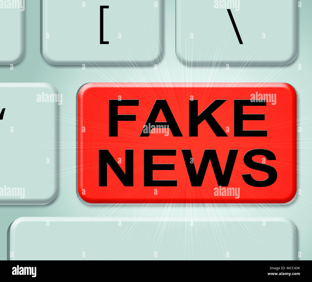 Fake News Misleading Computer Keyboard Key 3d Illustration Stock Photo