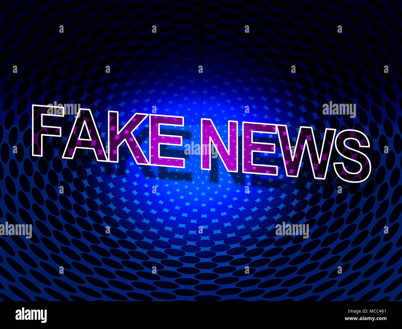Fake News Means Misleading Falsehood 3d Illustration Stock Photo - Alamy