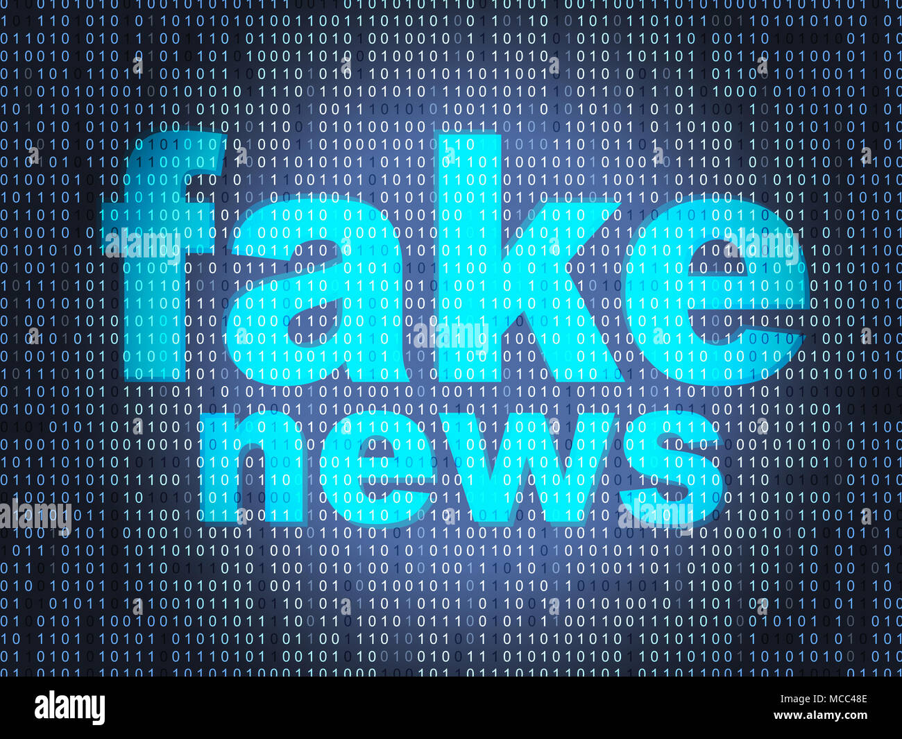 Fake News Words Meaning Distorted Truth 3d Illustration Stock Photo - Alamy