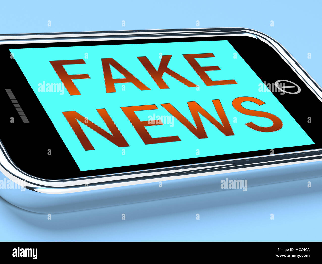 Fake News Words On A Smart Phone 3d Illustration Stock Photo - Alamy